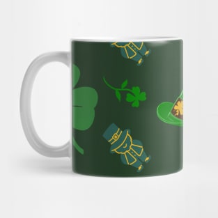 Leprechaun Clover Gold Pot Pattern, St. Patrick's Day Mug